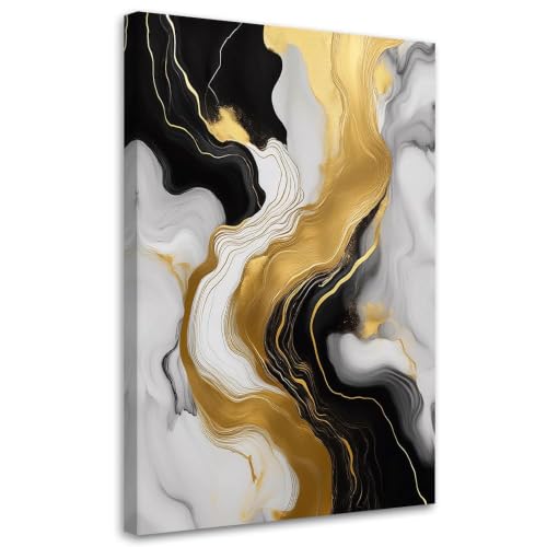 Lienzo abstracto con aspecto de mármol moderno y formato de 50 x 70 cm 2