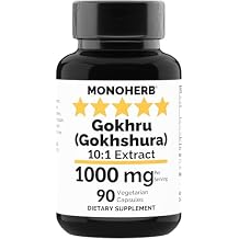 MONOHERB Gokhru - Gokhshura - Extract 1000 mg - 90 Vegetarian Capsules