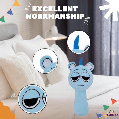 Image of Blue Shy Sprunki Plush Toys