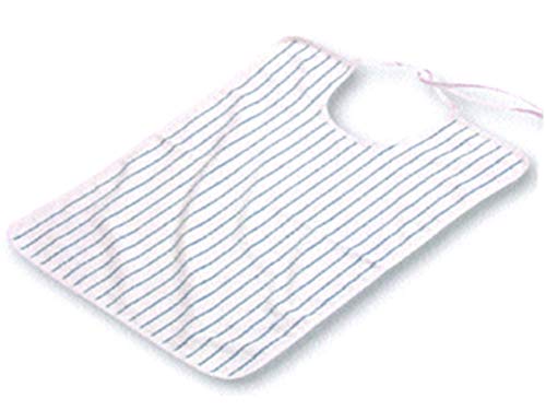 Bavoir adulte Azalea blanc grand format pour senior et protection repas mixte