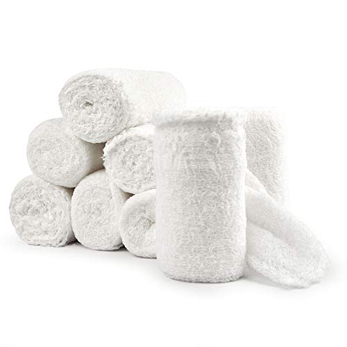 8 Pack Sterile Gauze Stretch Bandage Roll, 4 Inch X 4 Yards 6 Ply Approved, Used for Wound Care, Easy to Use Cotton Ply Rolled Hand Wrap Dressing Ankles & Knees. Add to First Aid Supplies