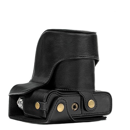 Funda de cuero para cámara MegaGear MG981 negra miniatura 3