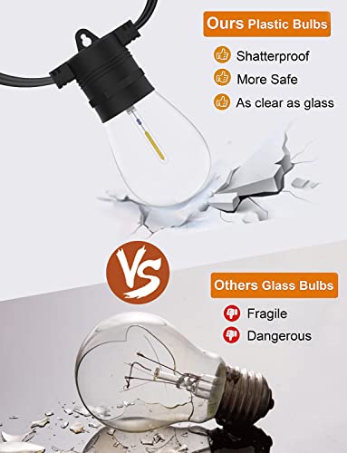 Zotoyi Outdoor String Lights 150 Ft, 45+5 Shatterproof Led Bulbs String Dimmable Patio Lights, Outdoor Lights For Patio, Hanging Lights For Patio Cafe Bistro Gazebo Backyard #TOP4