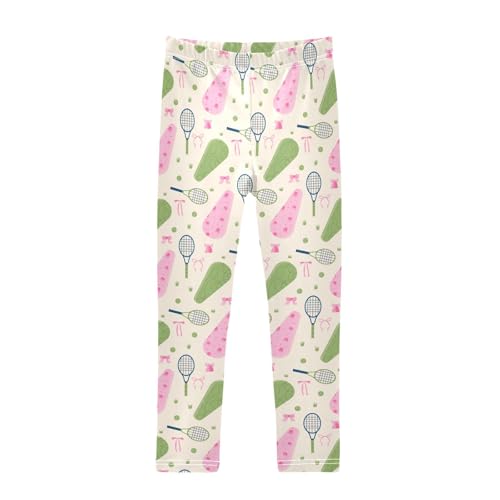 Rackets Balls Tennis Bags Girls Leggings,Workout Leggings for Girls Toddler Athletic Leggings Size for 3-10T