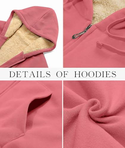 Image of SWISSWELL Hoodies for Women Winter Fleece Sweatshirt - Full Zip Up Thick Sherpa Lined Hooded Jacket