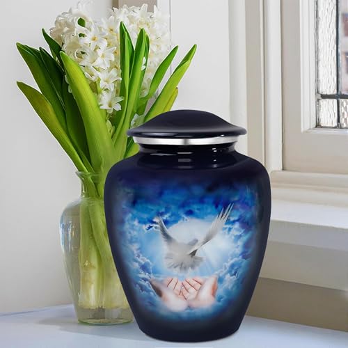 image for Trupoint Memorials Cremation Urns for Human Ashes, Decorative Burial U