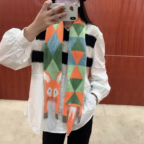 Autumn Winter Kids Neck Scarf Cartoon Knitted Scarf Soft & Breatahble Warm Neckerchief for Boys Girls and Women4