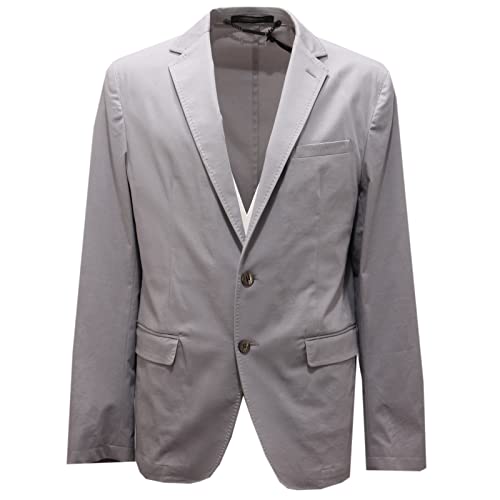 Giacca uomo slim fit gris en coton léger veste élégante casual