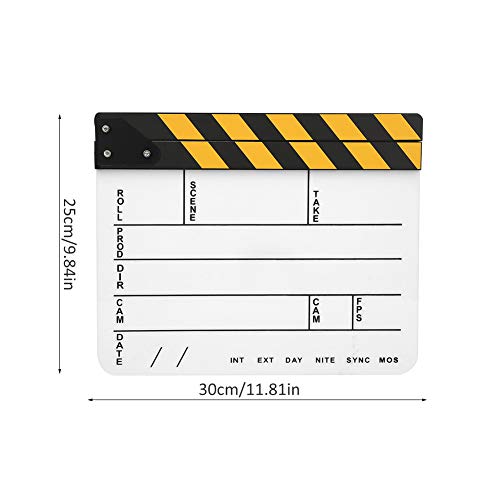 Panneau de clap de film acrylique pour synchroniser son et image - 6