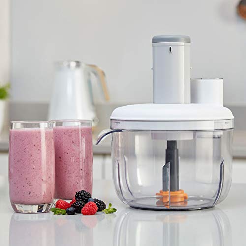 Morphy Richards 401012 Prepstar Food Processor for Innovative Meal Prep with All in One Easy Storage Solution, BPA Free Mixing Bowl, 350 W, White - Image 8