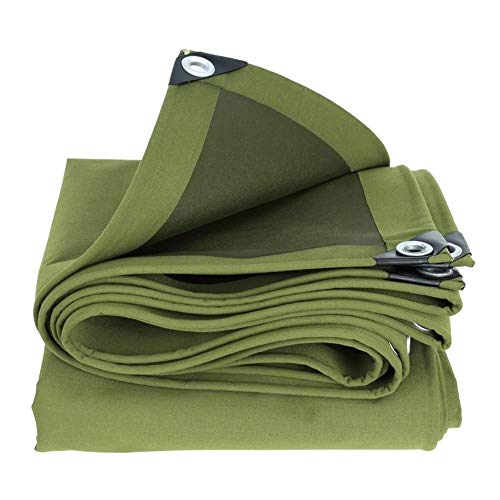 Wangczyp Tarpaulin Waterproof Tarpaulin Shade PVC Coated Canvas Used for Balcony Plant, Garden Furniture, Trampoline, Wood, Car, Camping Gardening (Size : 6x6M)