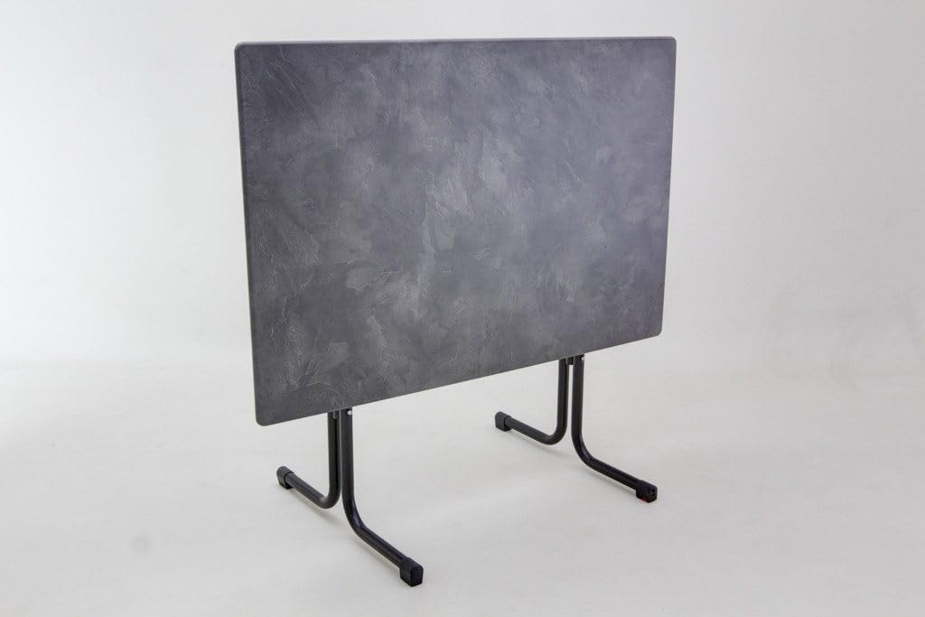 Gardissimo Gartentisch Dark Slate klappbar HPL-Platte 120x80 cm Anthrazit | Pulverbeschichtetes Gestell, Wetterfest & UV-beständig, Niveauausgleich, Made in Germany, 71 cm Höhe