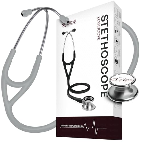 Image of OTICA Classic Dual Head Stainless Steel Stethoscope - Tunable Diaphragm - Premium Acoustics for Doctors, Nurses, Students - Adult & Pediatric Use (Grey)