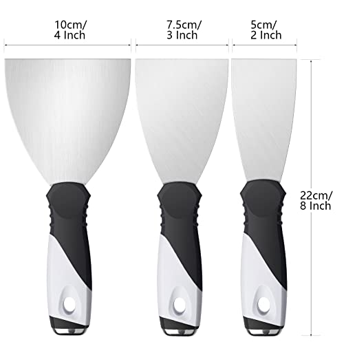 Mister Rui Paint Scraper, 2 Inch Metal Small Putty Knife Scraper Tool For Wood, Stainless Steel Knife Paint Scraper With Hammer End, 2 Inch Paint Scraper Tool Taping Knife #TOP5