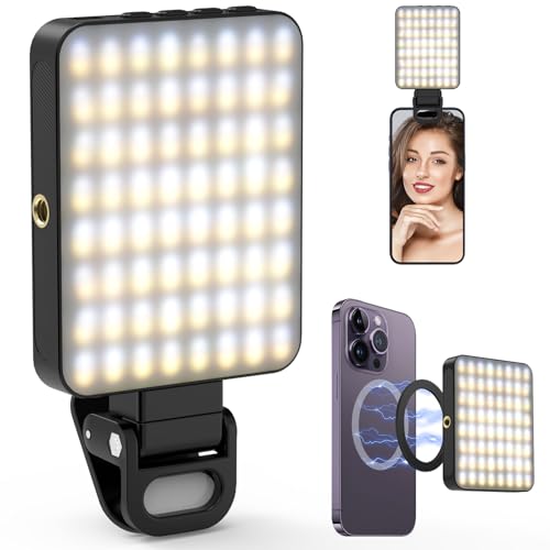 Luz para Movil, Diyife Luz Selfie para Movil 128 LED, Foco Movil 3000-6500K con Función de...