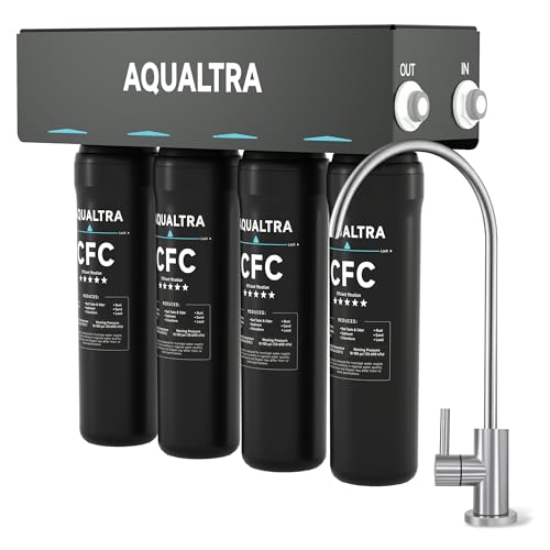 AQUALTRA USF-4F-10 Under Sink Water Filter, 65000 Gallons Water Filtration