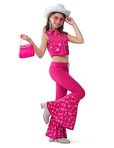 Disfraz de Vaquera Rosa para Niñas Talla Grande miniatura 4