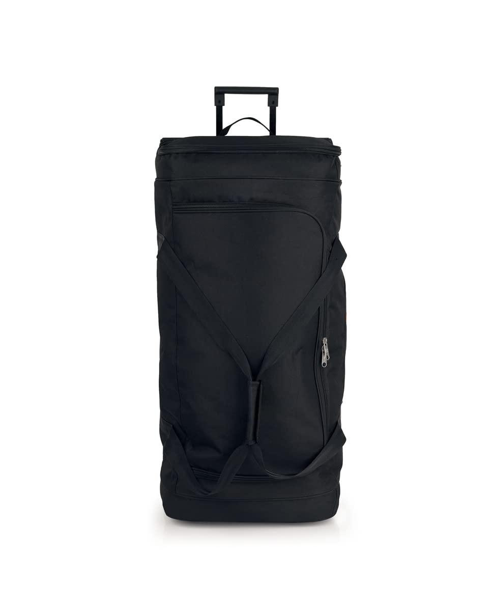 Gabol - Bolso de Viaje Extra Grande con Ruedas Week Eco 83x39x36cm y Capacidad 116L - Interior Forrado con Compartimentos - con Asa de Mano - Diseño Español en Poliéster Reciclado RPET - Negro