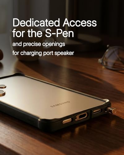 Image of RAEGR Case | Anodized Aluminum Bumper | Edge Armor Protective Minimal Case Designed for Galaxy S26 Ultra (2026) - Black RG10657