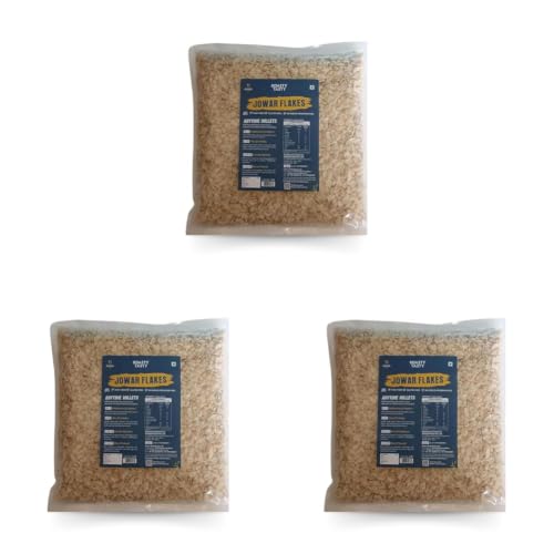 Image of Healthy Indian Millet - Roasty Tasty Roasted Jowar Flakes (500g) | Long-Lasting Energy | Gluten-Free, High Fiber, Export Quality | Home-Cooked Meal Ingredient | No Added Preservatives (Pack of 3)
