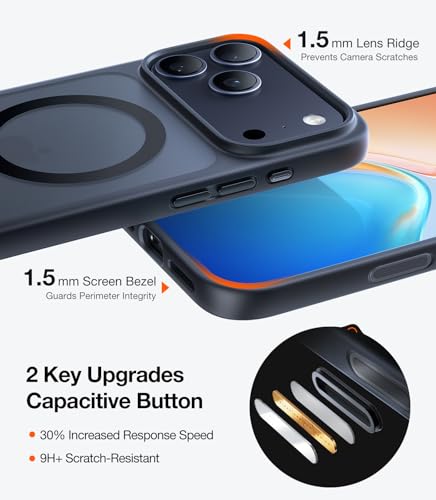 Image of TORRAS for iPhone 17 Pro Max Case with MagSafe 12FT Military Shockproof | Black, Durable & Sturdy & Velvety Touch, Magnetic Protective case for iphone 17 pro max cover, High Quality