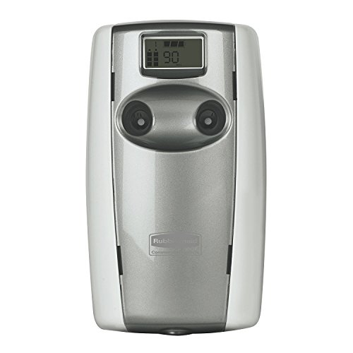 Rubbermaid Commercial FG4870001 Microburst Duet 2-Fragrance Aerosol Odor Control Air Care System, Dispenser, White/Gray Pearl