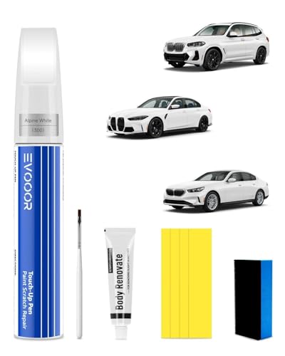 EVOOOR (PN01 Stealth Grey Kit de retoque de pintura para automóvil 2 en 1 con removedor de arañazos para TESLA, Reparación de arañazos para auto, Solución rápida y fácil para reparar