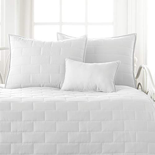 Brickyard Collection - Premium Quality, Soft, Wrinkle, Fade, & Stain Resistant, Easy Care, Daybed Cover Set, Twin, White #TOP1