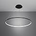 LightInTheBox 30W Pendant Light Modern Design/LED Ring Lighting Fixture Acrylic Chandeliers for Office Showroom LivingRoom Black Home Color Warm White Source Color