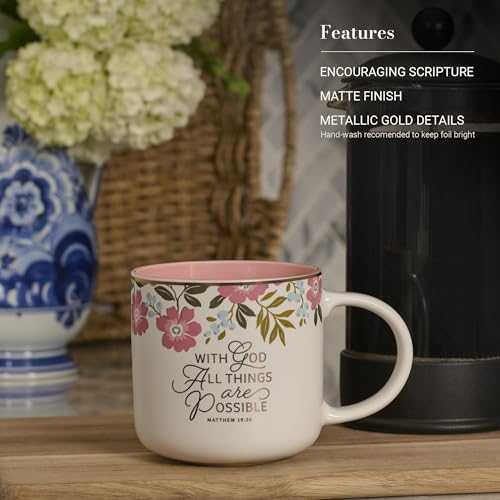 Image of Christian Art Gifts Scripture Ceramic Coffee & Tea Mug for Women