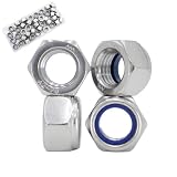 M8‑1.25 Lock Nuts, 40Pcs Stainless Steel Nylock Insert Locking Nuts