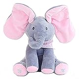 Dieser bezaubernde Plüschelefant begeistert Kinder ab 6 Monaten mit interaktivem Guck-Guck-Spiel mit seinen beweglichen Ohren sowie einem niedlich gereimten Lied, das zum Mitmachen einlädt