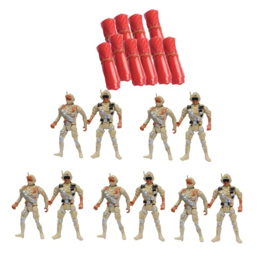 KOMBIUDA 10pcs Boys and Girls Parachute Toys Mini Parachute Soldier Toys for Children Random Color