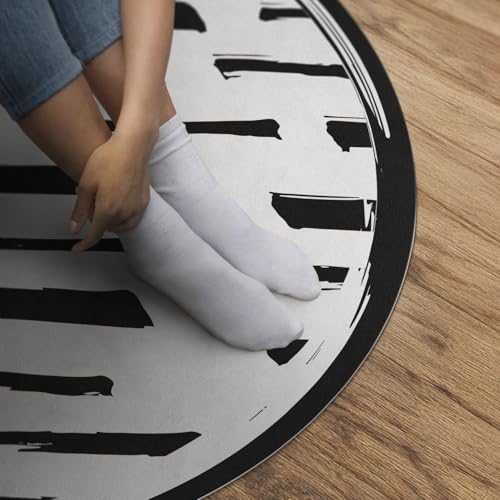 Tapis vinyle ø90 cm élégant abstraction minimaliste - 5