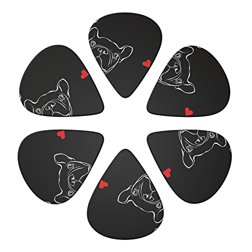 Ensemble de 6 médiators de guitare pour chien bouledogue français pour guitare acoustique, guitare électrique, basse… - Les Beatles, Paul McCartney, John Lennon, RIngo Starr, George Harrison Ensemble de 6 médiators de guitare pour chien bouledogue français pour guitare acoustique, guitare électrique, basse… – Image 5