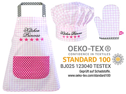 Emily´s Check Kinderschürze + Topfhandschuh, 3-6 Jahre, Kitchen Princess – Ansicht 5