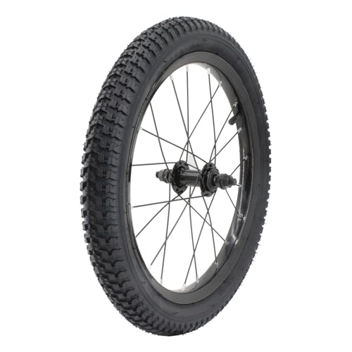 16 Inch Kids Bike Front Wheels Replacement with Solid Air Rubber Tire and Inner Tube, Bicycle Bike Wheels Don't Fit with Huffy Bike
