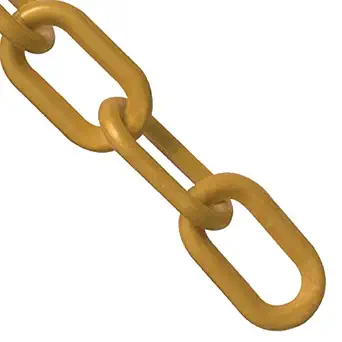 Mr. Chain Plastic Barrier Chain, Gold, 1-Inch Link Diameter, 25-Foot Length (10009-25)