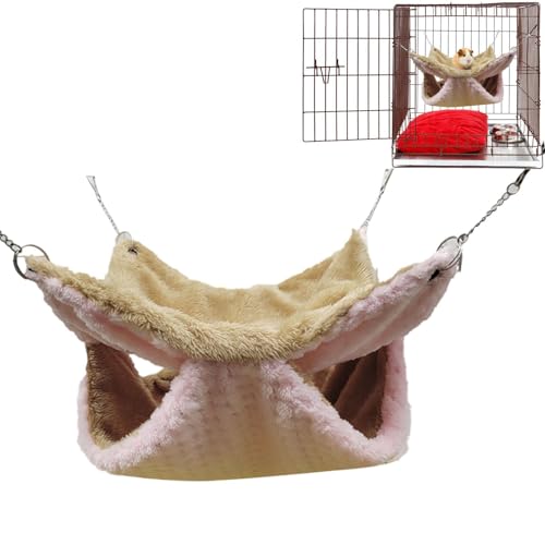 Hamster Hammock - Soft Flannel Bunkbed, Hanging Hammock Small Animal Cage | Bed Comfortable Resting Accessory For Guinea Mice Fe