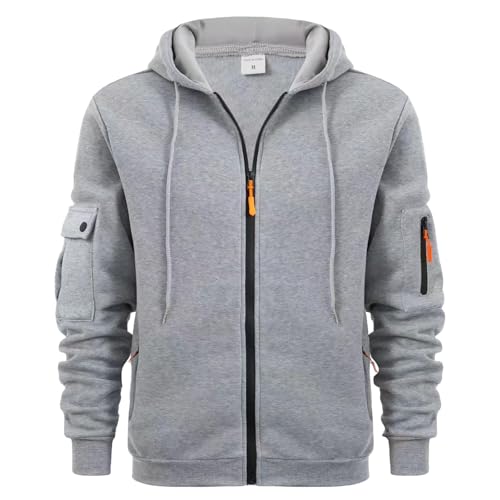 SHAOBGE Of Today Prime Lighting Deals Prime The Day 2024 Deals Tactical Hoodies For Men Quarter Zip Pullover Vintage Workout Hoodies With Pockets Outdoor Hunting Sweatshirts 4-Grey Medium