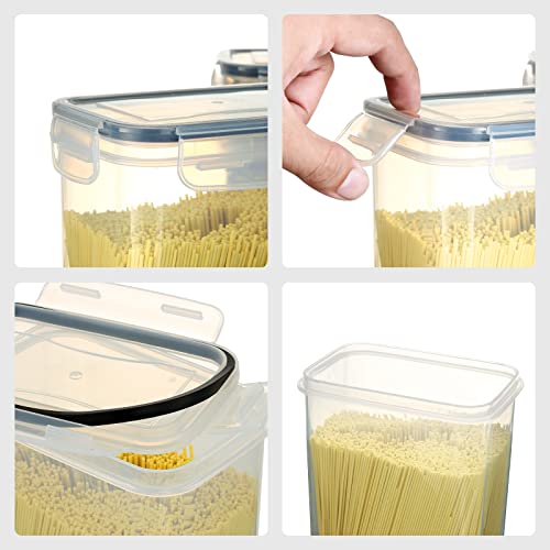 Ordeluxe Juego de 36 recipientes para alimentos con tapas universales – 5 tamaños, ideal para pasta de 25 cm de largo, hermético, sin BPA – Incluye 4 medidores y 40 etiquetas - imagen 6