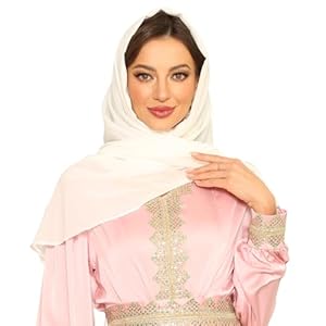 Elegant Chiffon Hijab Headscarf, 180 x 70 cm, Isla...