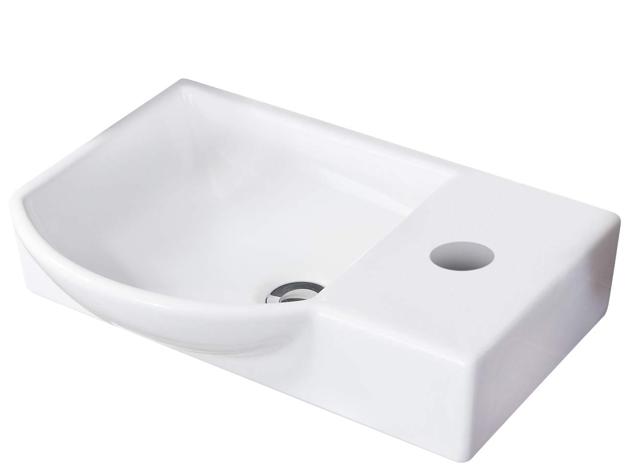 FACKELMANN Waschbecken links Gäste-WC aus Keramik