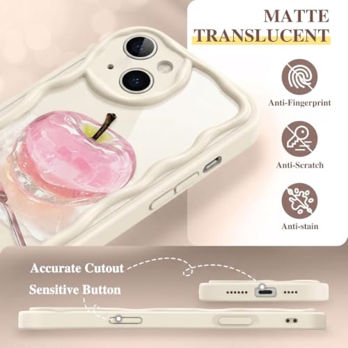 Image of VONZEE Cute Pink Transparent Back Cover for iPhone 15| Clear Shockproof TPU Protective Case | Slim Anti-Yellowing Crystal Clear Phone Cover for Girls and Women