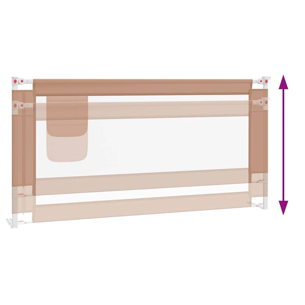 Generisch Kleinkind-Bettschutzgitter Taupe 180x25 cm Stoff,Baby & Kleinkind,Babysicherheit,Baby-Bettschutzgitter,10222
