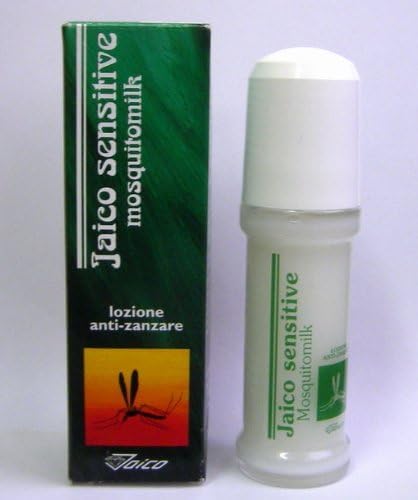 Jaico sensitive antizanzare vasetto vetro latte privo alccol perfetto per bambini e neonati. 50ml.