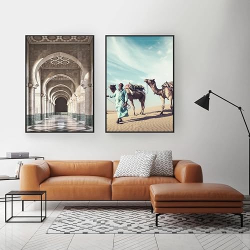 Impression murale désert chameau affiche Maroc boho chambre 35x50 - 3