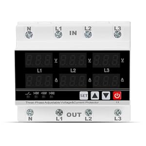 Cpaowehf 3-Phasen DIN Schienen Amperemeter