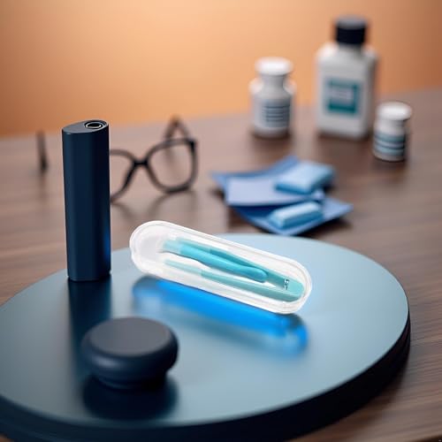Blue Contact Applicator, Contact Lens Remover Tool, Inserter+Tweezer with Soft Tip, for Contact Lens Cases Health and Household, Contact Lens Cases - Image 4