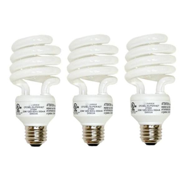 Replacement for Sylvania 28976, CF23EL/MICRO/827, 23 Watt, Compact Fluorescent Spiral Light Bulb (3 Pack)